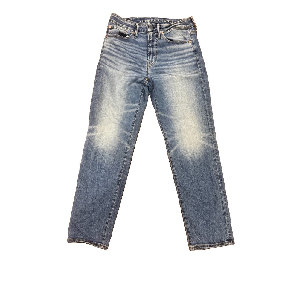 American Eagle Jeans Mens 30x30 Blue Medium Wash Stretch Denim Straight Leg
